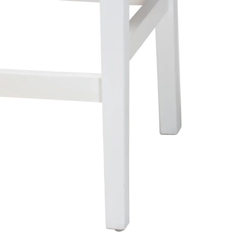 White Wood Woven Talli Bar Stools, Set of 2