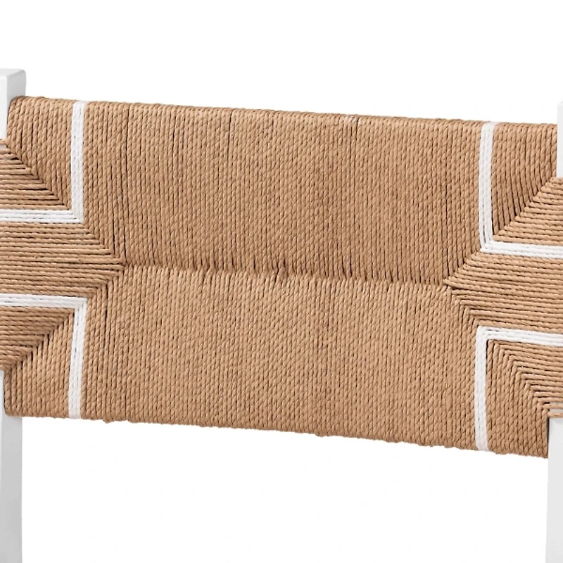 White Mahogany Woven Talli Counter Stool Set