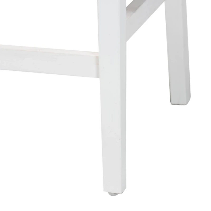 White Mahogany Woven Talli Counter Stool Set