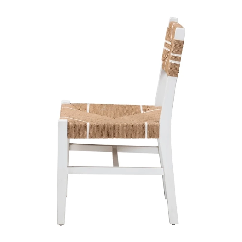 White Mahogany Woven Talli Dining Chair