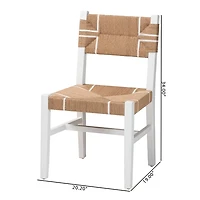 White Mahogany Woven Talli Dining Chair