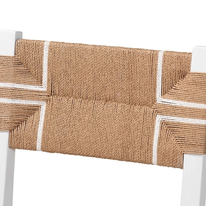 White Mahogany Woven Talli Dining Chair