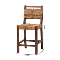 Natural Seagrass Cordoba Counter Stools, Set of 2