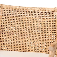 Natural Rattan & Teak Wood 2-pc. Counter Stool Set