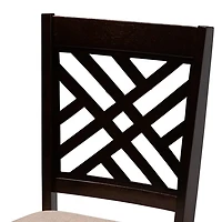 Espresso Wood Cut-Out Dining Chairs, Set of 4