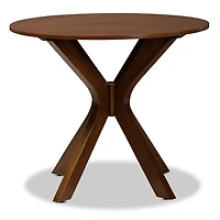 Walnut Wood Round Kenji Small Dining Table