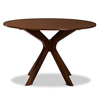 Walnut Wood Round Kenji Dining Table
