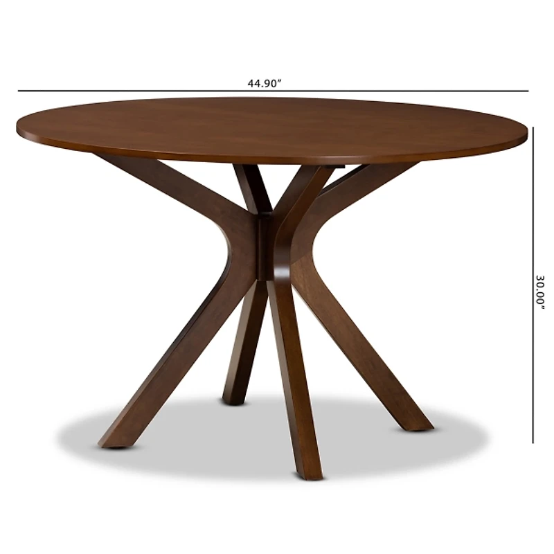Walnut Wood Round Kenji Dining Table