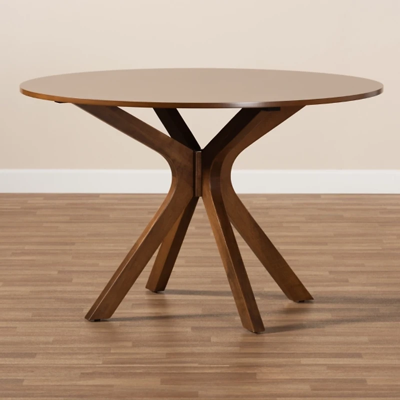 Walnut Wood Round Kenji Dining Table