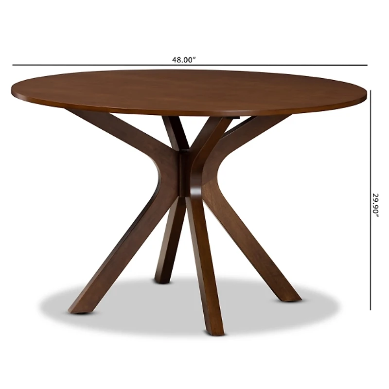 Walnut Wood Round Kenji Dining Table