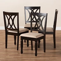 Espresso Upholstered Reneau 4-pc. Dining Chair Set