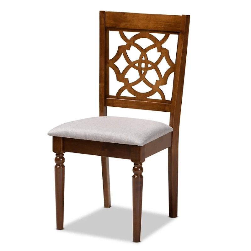 Walnut Lylah Upholstered Dining Chairs, Set of 4