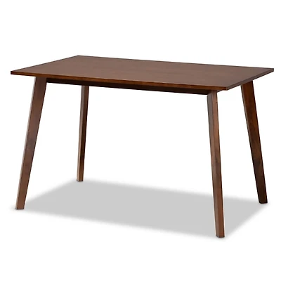 Walnut Brown Wood Britte Transitional Dining Table