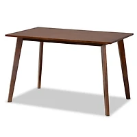 Walnut Brown Wood Britte Transitional Dining Table