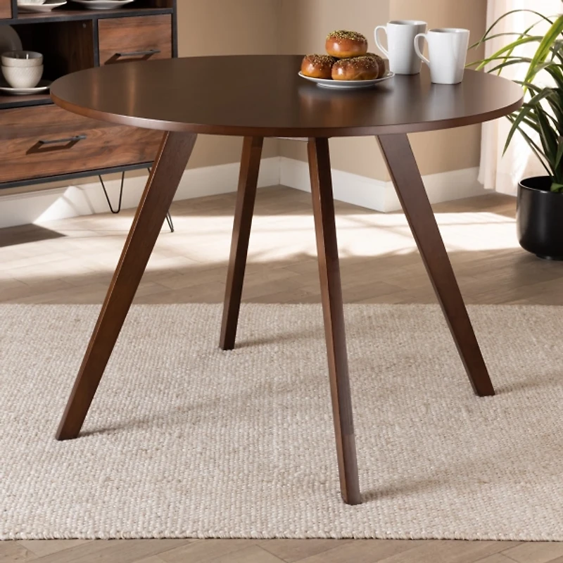 Walnut Wood Alana Round Dining Table