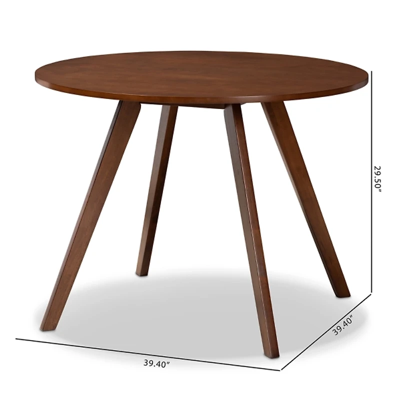 Walnut Wood Alana Round Dining Table