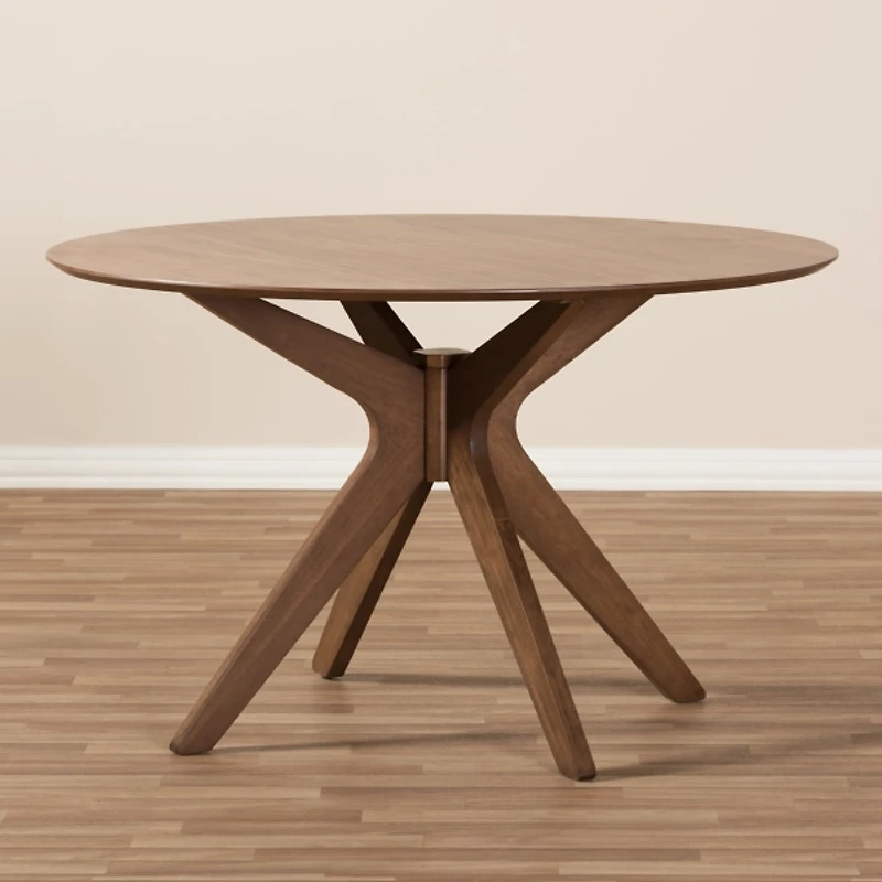 Walnut Round Monte Dining Table