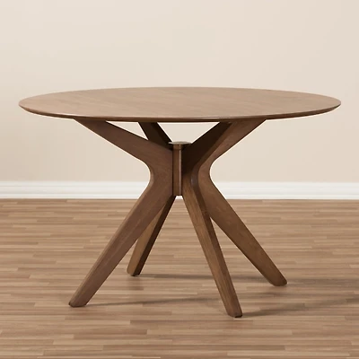 Walnut Round Monte Dining Table