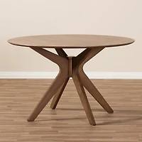 Walnut Round Monte Dining Table