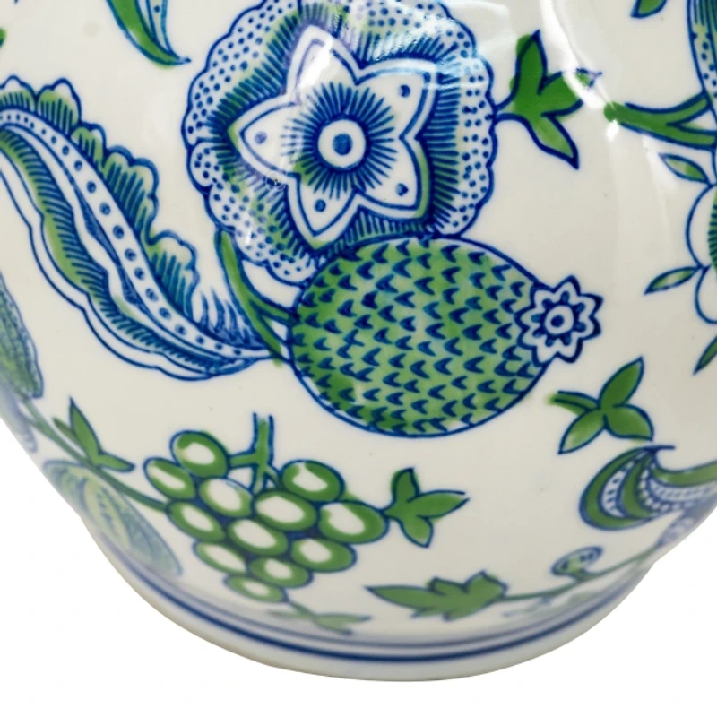 Blue and Green Blossom Double Gourd Vase