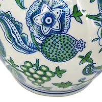 Blue and Green Blossom Double Gourd Vase