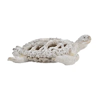 White Coral Reef Sea Turtle Figurine