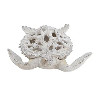 White Coral Reef Sea Turtle Figurine