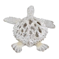 White Coral Reef Sea Turtle Figurine