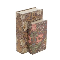 Floral Art Nouveau Book Boxes, Set of 2