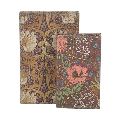Floral Art Nouveau Book Boxes, Set of 2