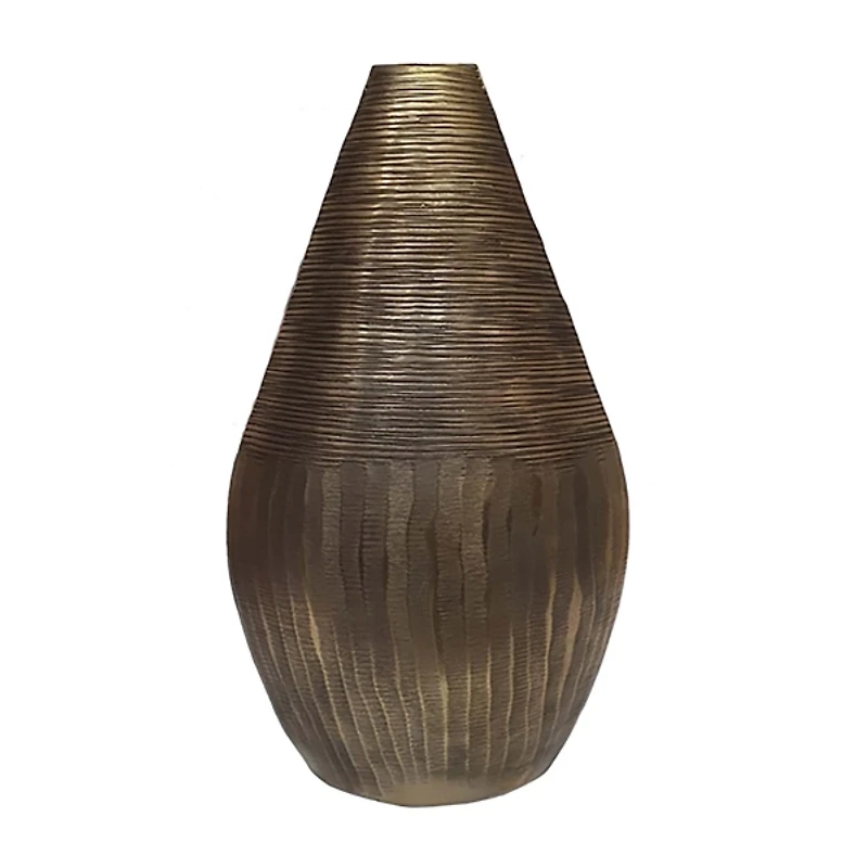 Gold Narrow Top Aluminum Vase
