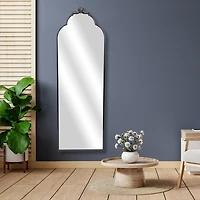 Everlaine Black Modern Victorian Leaner Mirror