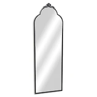 Everlaine Black Modern Victorian Leaner Mirror