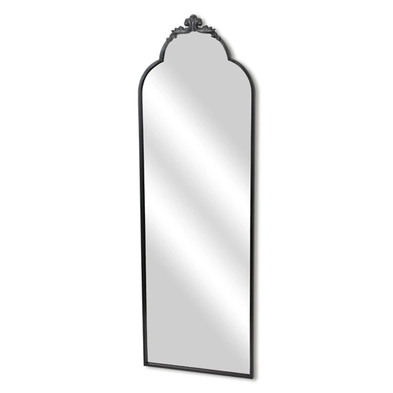 Everlaine Black Modern Victorian Leaner Mirror