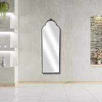 Everlaine Black Modern Victorian Leaner Mirror