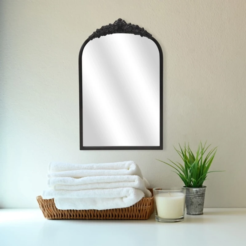 Everlaine Black Modern Victorian Wall Mirror