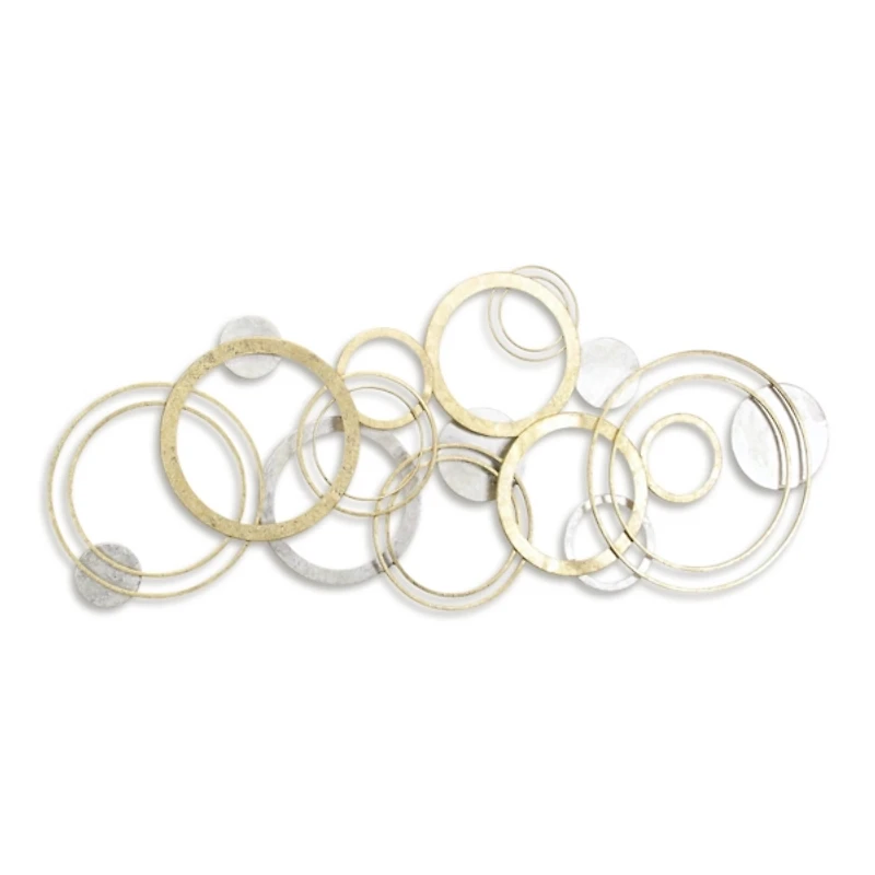 Gold and Silver Metal Multi Ring Wall Plaque