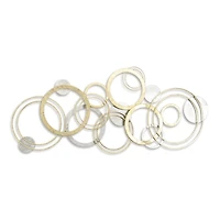 Gold and Silver Metal Multi Ring Wall Plaque