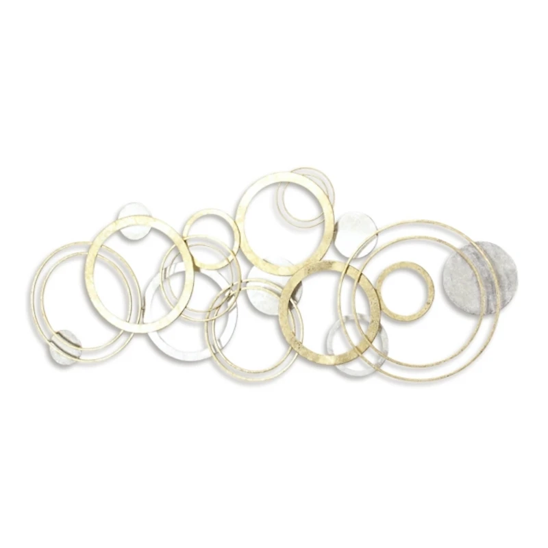 Gold and Silver Metal Multi Ring Wall Plaque
