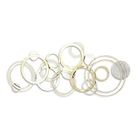 Gold and Silver Metal Multi Ring Wall Plaque