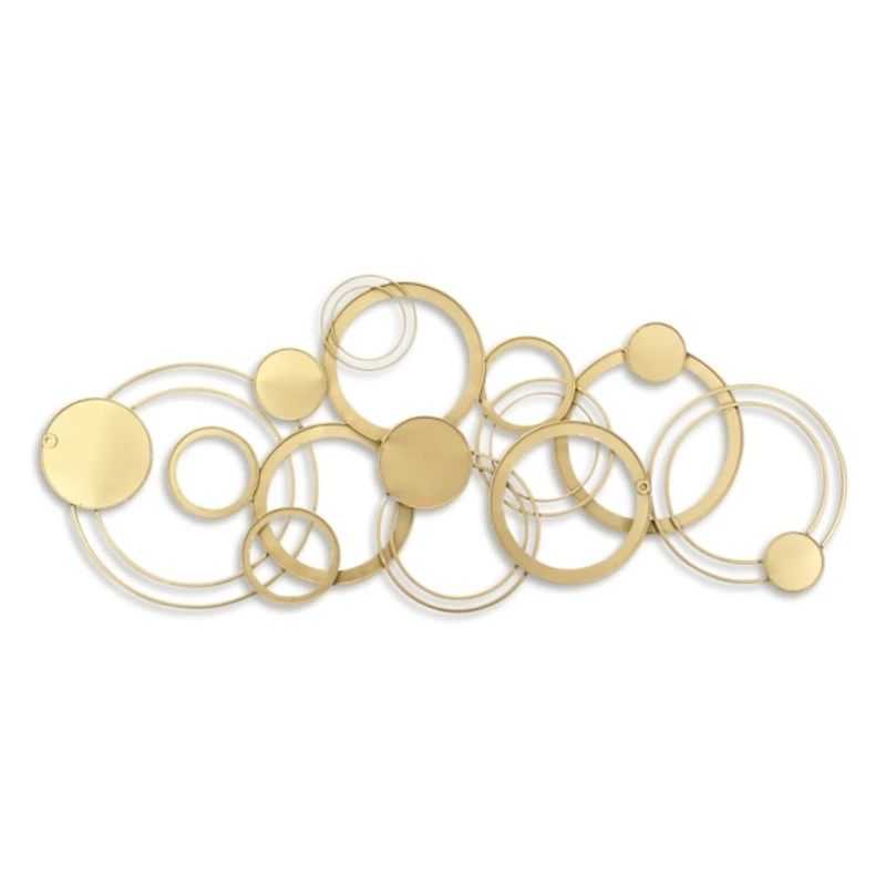 Gold and Silver Metal Multi Ring Wall Plaque