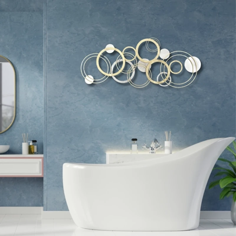 Gold and Silver Metal Multi Ring Wall Plaque