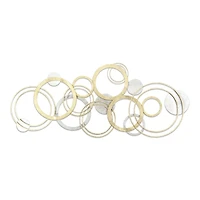 Gold and Silver Metal Multi Ring Wall Plaque