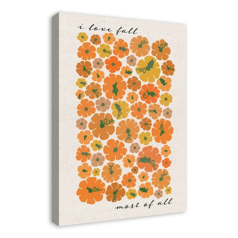 Love Fall Most of All Pumpkins Canvas Art Print