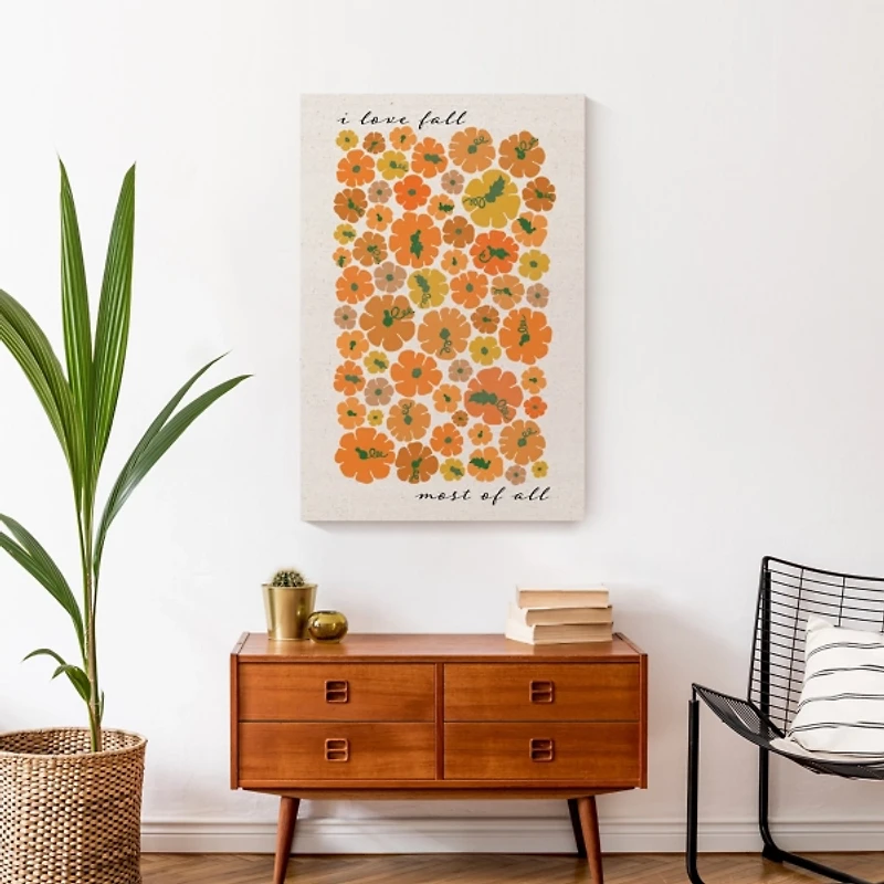 Love Fall Most of All Pumpkins Canvas Art Print