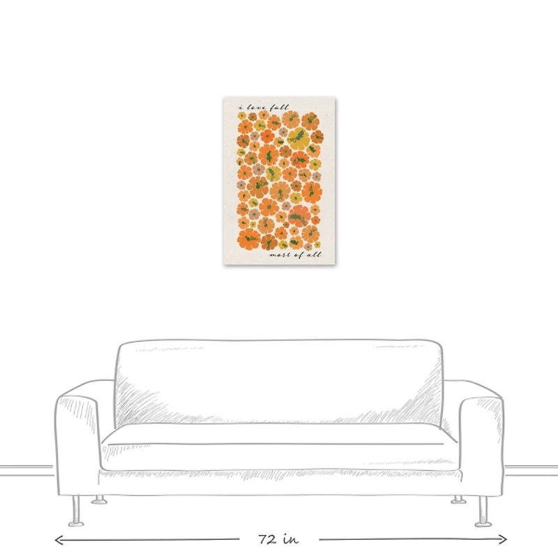 Love Fall Most of All Pumpkins Canvas Art Print