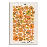 Love Fall Most of All Pumpkins Canvas Art Print
