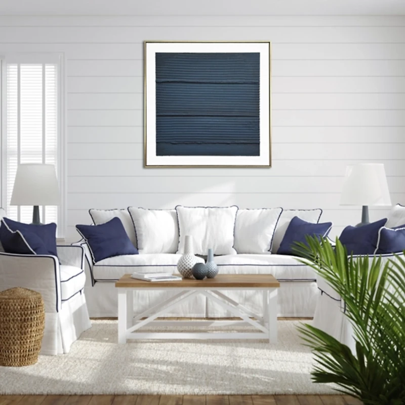 Midnight Waves Framed Canvas Art Print