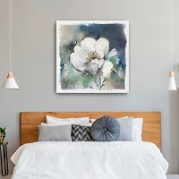 Whitewashed Peony Canvas Art Print