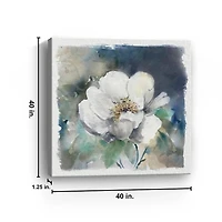 Whitewashed Peony Canvas Art Print